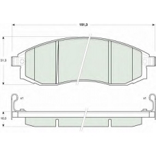 GDB3327 TRW Комплект тормозных колодок, дисковый тормоз
