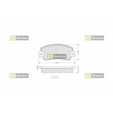 BD S026 STARLINE Комплект тормозных колодок, дисковый тормоз