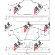 37546 OE ABS Комплект тормозных колодок, дисковый тормоз