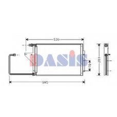 062020N AKS DASIS Конденсатор, кондиционер