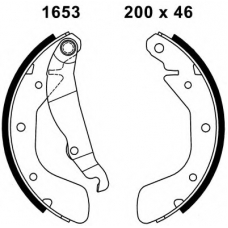 01653 BSF Комплект тормозных колодок