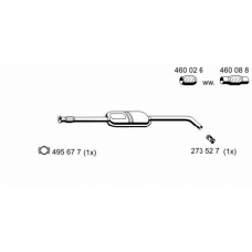 530071 ERNST Средний глушитель выхлопных газов