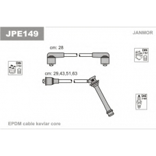 JPE149 JANMOR Комплект проводов зажигания