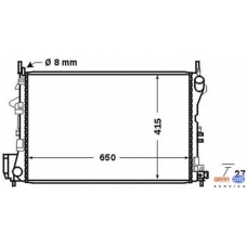 8MK 376 726-771 HELLA Радиатор, охлаждение двигателя