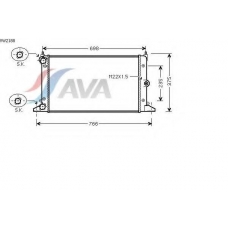VW2188 AVA Радиатор, охлаждение двигателя