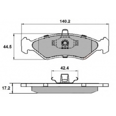 NP2140 NATIONAL Комплект тормозных колодок, дисковый тормоз