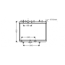 PE2255 AVA Радиатор, охлаждение двигателя