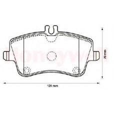 571987B BENDIX Комплект тормозных колодок, дисковый тормоз