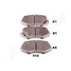 PA-512AF JAPANPARTS Комплект тормозных колодок, дисковый тормоз