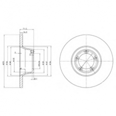 BG2157 DELPHI Тормозной диск