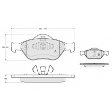 PF1255 PROCODIS FRANCE Комплект тормозных колодок, дисковый тормоз
