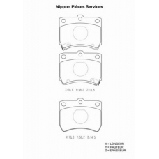 M360A32 NPS Комплект тормозных колодок, дисковый тормоз