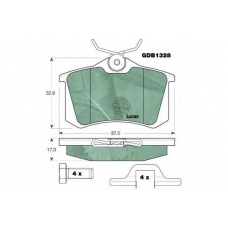 GDB1328 TRW Комплект тормозных колодок, дисковый тормоз