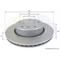 ADC1306V COMLINE Тормозной диск