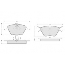 PF1282 PROCODIS FRANCE Комплект тормозных колодок, дисковый тормоз