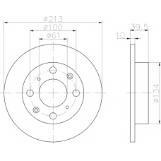 MDC754 MINTEX Тормозной диск