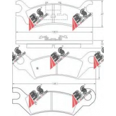 36502 ABS Комплект тормозных колодок, дисковый тормоз