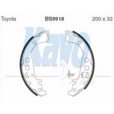 BS-9918 KAVO PARTS Комплект тормозных колодок