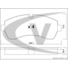 V10-8257 VEMO/VAICO Комплект тормозных колодок, дисковый тормоз