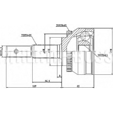 J2821123 NIPPARTS Шарнирный комплект, приводной вал
