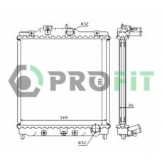 PR 2911A1 PROFIT Радиатор, охлаждение двигателя