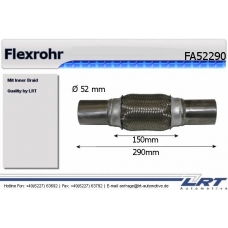 FA52290 LRT Гофрированная труба, выхлопная система