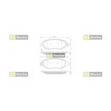 BD S244P STARLINE Комплект тормозных колодок, дисковый тормоз