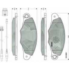GDB1410 TRW Комплект тормозных колодок, дисковый тормоз