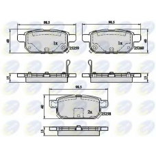 CBP32128 COMLINE Комплект тормозных колодок, дисковый тормоз
