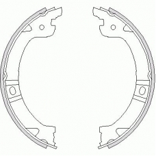 Z4744.00 WOKING Комплект тормозных колодок, стояночная тормозная с
