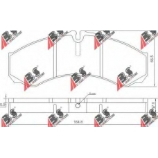 37299 ABS Комплект тормозных колодок, дисковый тормоз