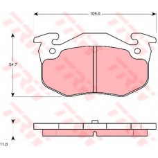 GDB1522 TRW Комплект тормозных колодок, дисковый тормоз