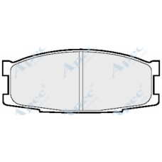 PAD734 APEC Комплект тормозных колодок, дисковый тормоз