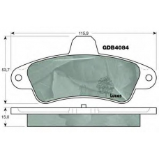 GDB4084 TRW Комплект тормозных колодок, дисковый тормоз