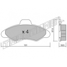 073.0 TRUSTING Комплект тормозных колодок, дисковый тормоз