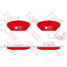 GDB1658DTE TRW Комплект тормозных колодок, дисковый тормоз