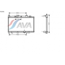 TO2318 AVA Радиатор, охлаждение двигателя