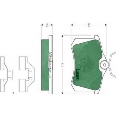 GDB1467 TRW Комплект тормозных колодок, дисковый тормоз