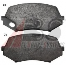 37771 ABS Комплект тормозных колодок, дисковый тормоз