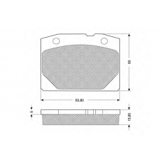 PF1031 PROCODIS FRANCE Комплект тормозных колодок, дисковый тормоз