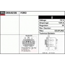 DRA4238 DELCO REMY Генератор