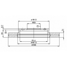 C650-08 ASHUKI Тормозной диск