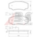 37666 ABS Комплект тормозных колодок, дисковый тормоз