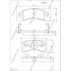 D360U03 NPS Комплект тормозных колодок, дисковый тормоз