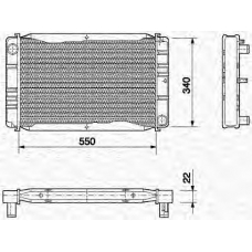 350213668000 MAGNETI MARELLI Радиатор, охлаждение двигателя