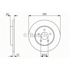 0 986 479 934 BOSCH Тормозной диск