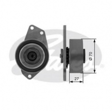 T38474 GATES Натяжной ролик, поликлиновой  ремень