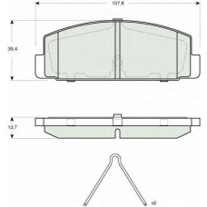 GDB3311 TRW Комплект тормозных колодок, дисковый тормоз