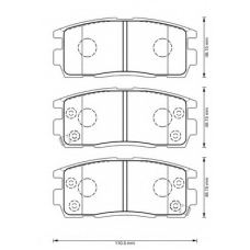 573386B BENDIX Комплект тормозных колодок, дисковый тормоз