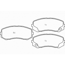MDB2988 MINTEX Комплект тормозных колодок, дисковый тормоз